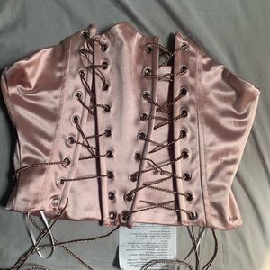 Pink Satin Corset